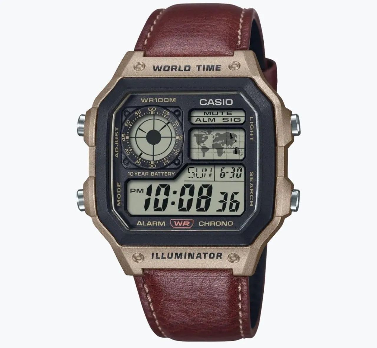 Relógio Casio World Time Royale AE-1200WHL-5AV - Foto 5