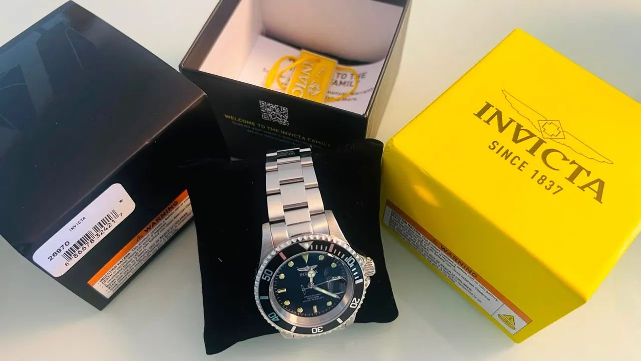 Relógio invicta pro driver aço inox