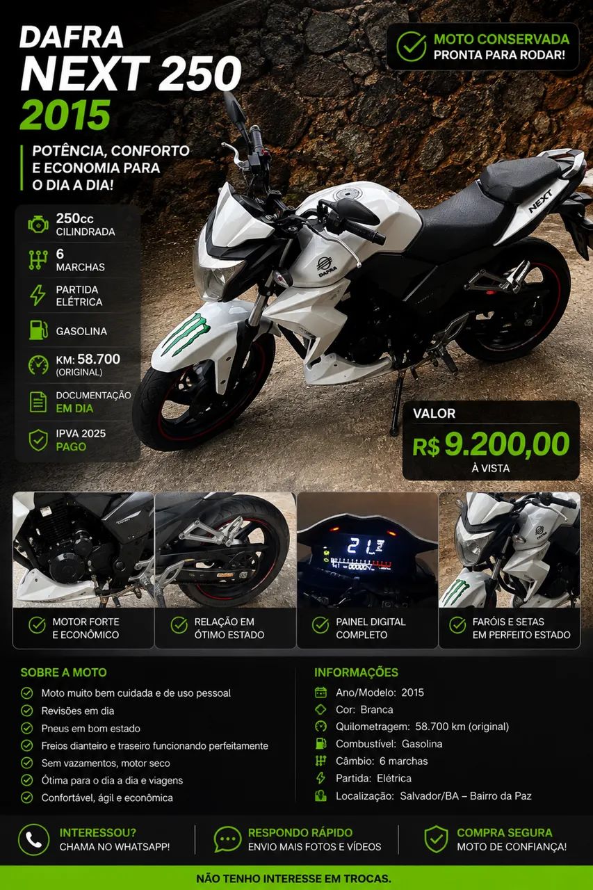 Dafra Next 250cc