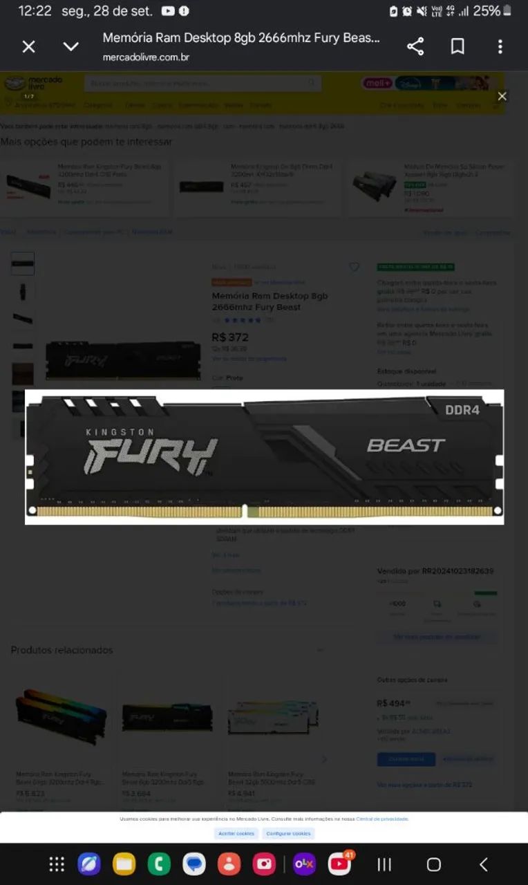 Memoria Ram Kingston 8gb ddr4 - Foto 2