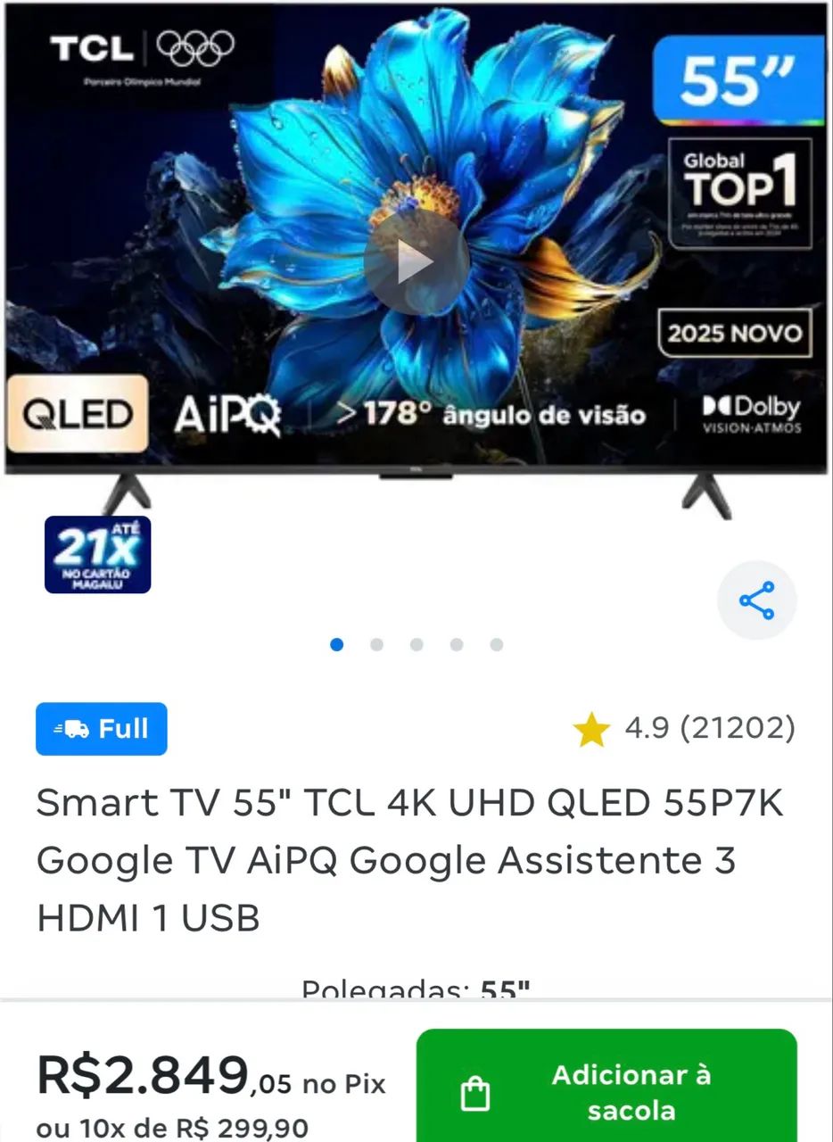 Tv Smart 4k Pro 55 polegadas - Foto 4