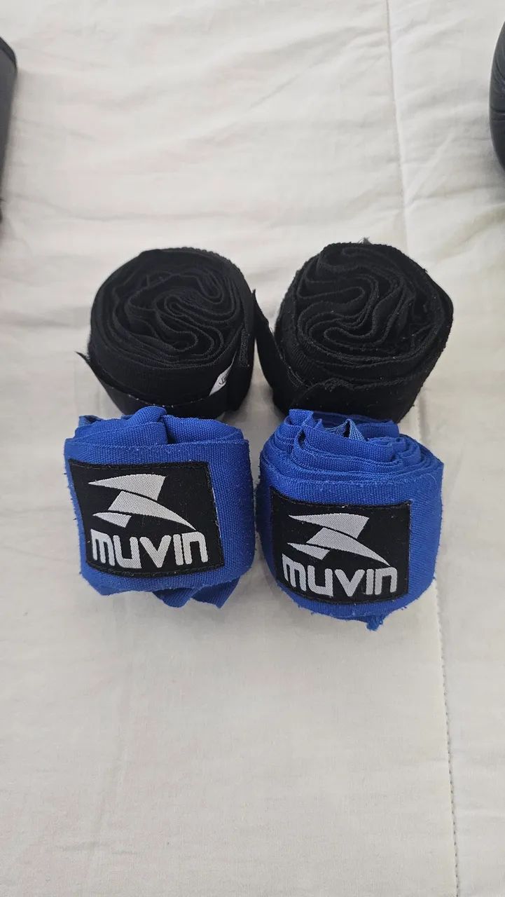 Kit luvas e caneleiras Muay Thai  - Foto 4