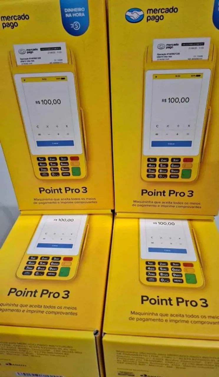 Máquineta lançamento point pró 3 imprimir o comprovante produto novo  - Foto 2