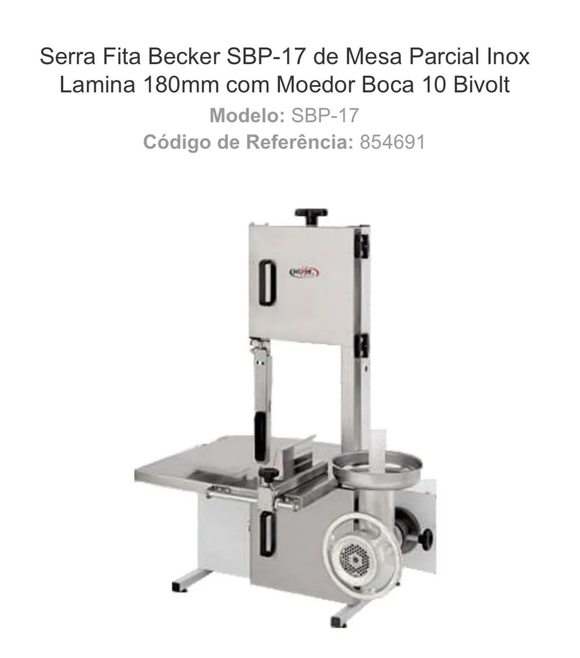 Serra fita 1,8m + moedor boca 10 - Foto 3