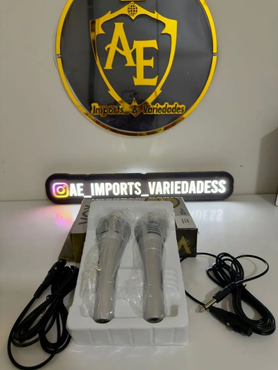 Kit 2 microfones com fio  - Foto 5