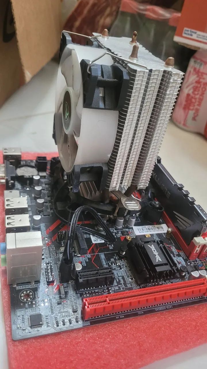 Kit placa mãe compmeto; processador memória RAM cooler - Foto 2
