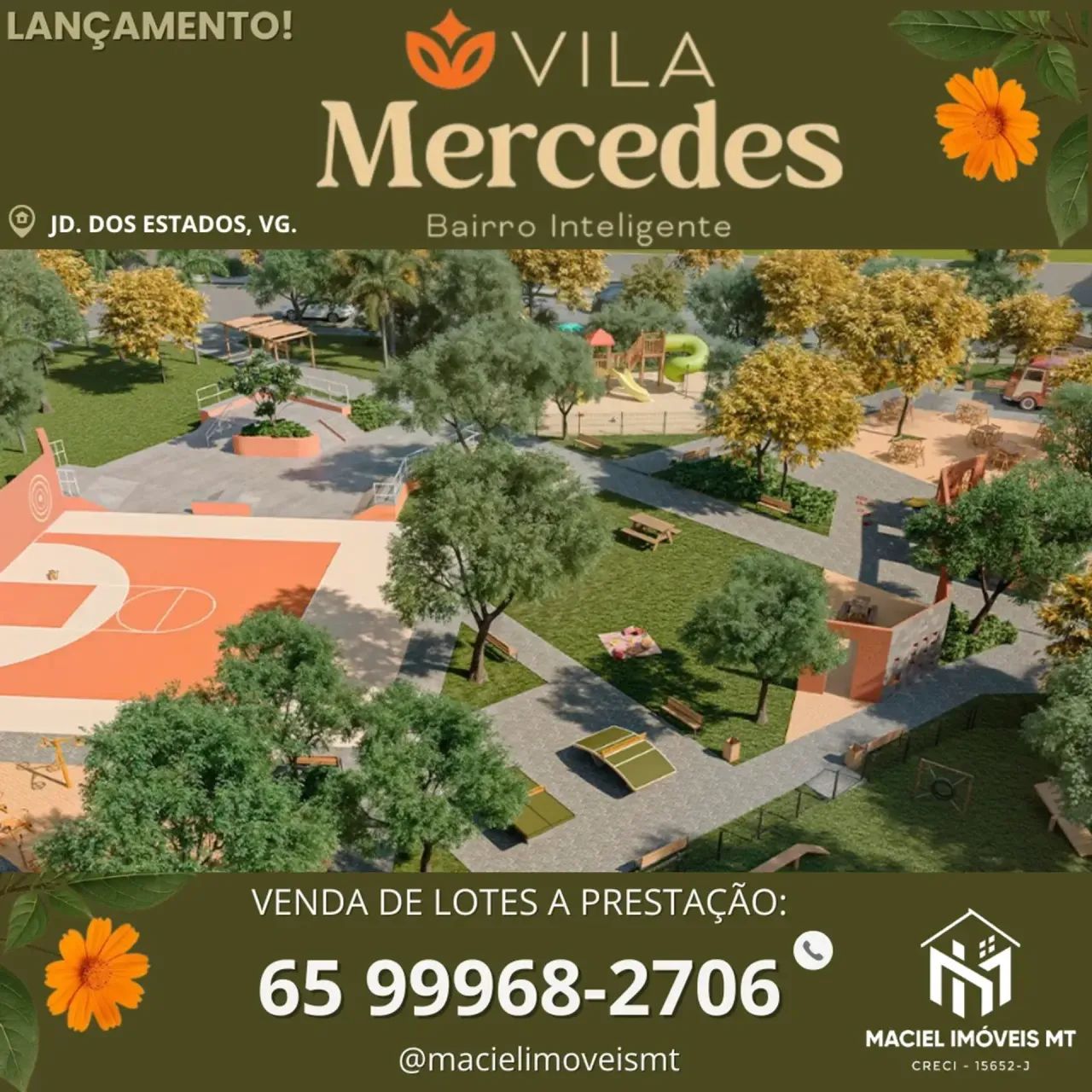 Vila Mercedes, bairro inteligente no Jardim dos Estados, Várzea Grande. - Foto 5