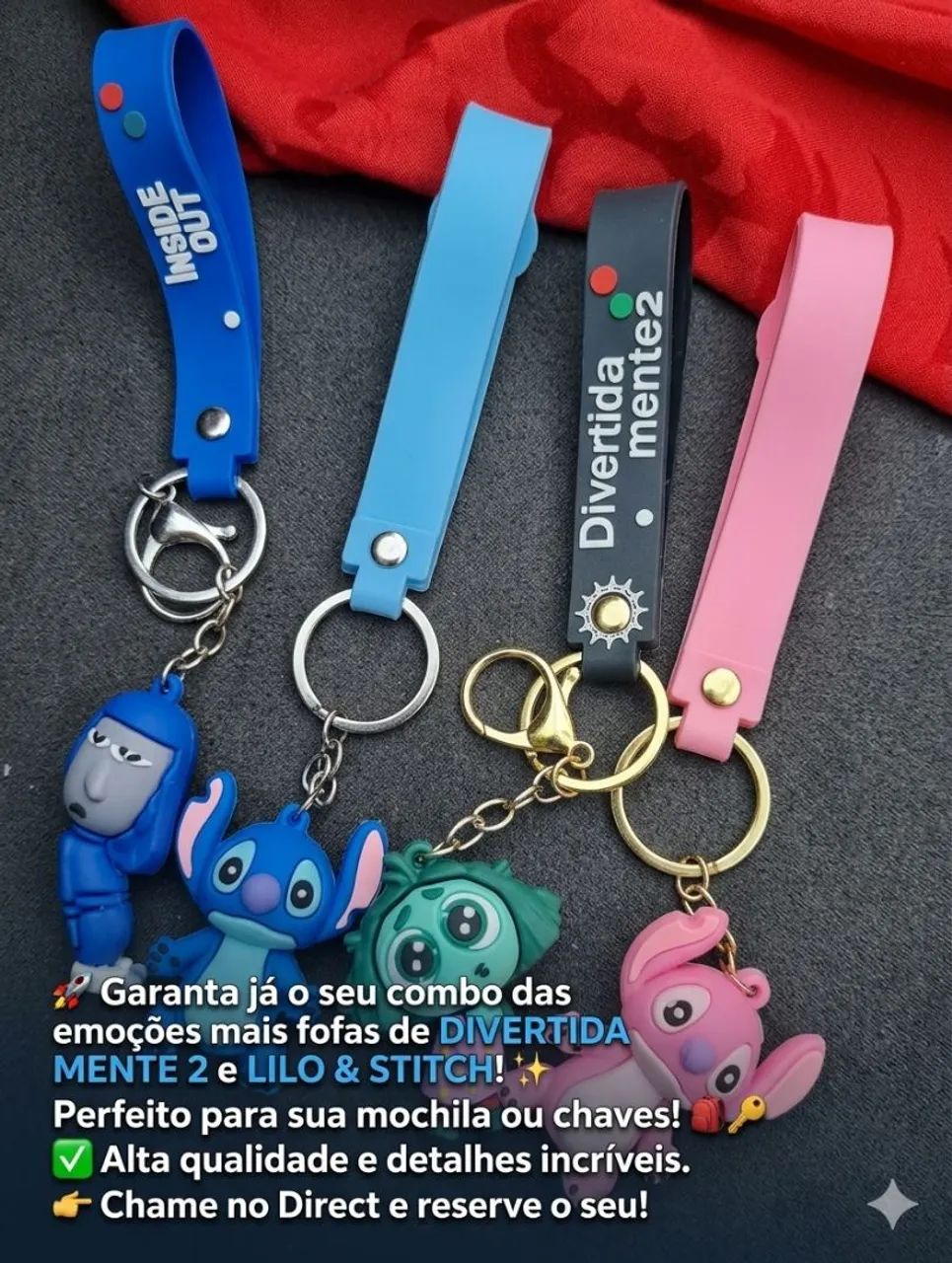 Chaveiro De Borracha Com Alça Para Mochila E Chaves Geek