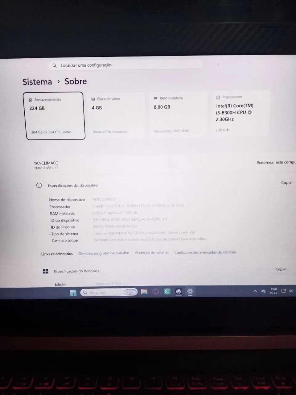 NOTEBOOK GAMER ACER NITRO 5 - Foto 5