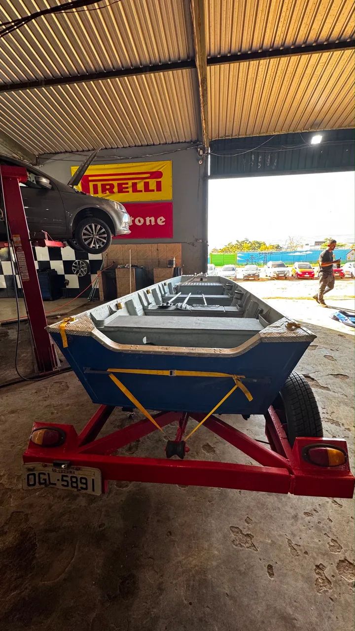 Barco parana com carreta e motor de 15hp - Foto 2