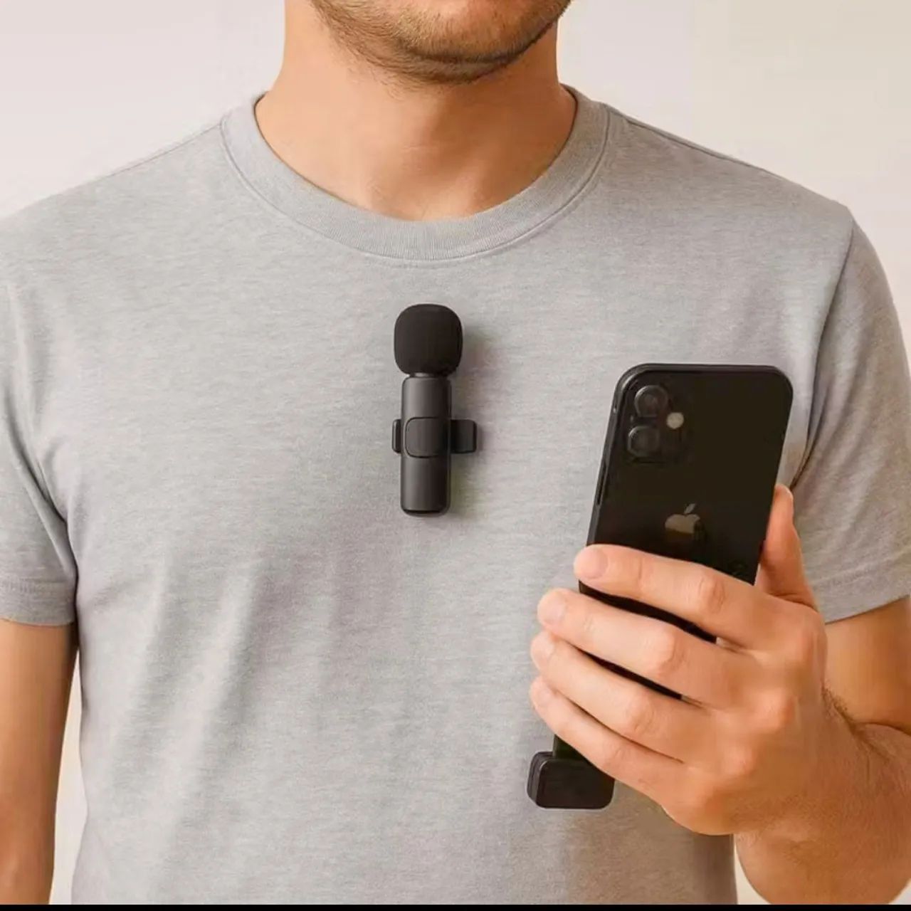 Microfone Lapela Sem Fio Para IPhone ou Tipo-C - Foto 3