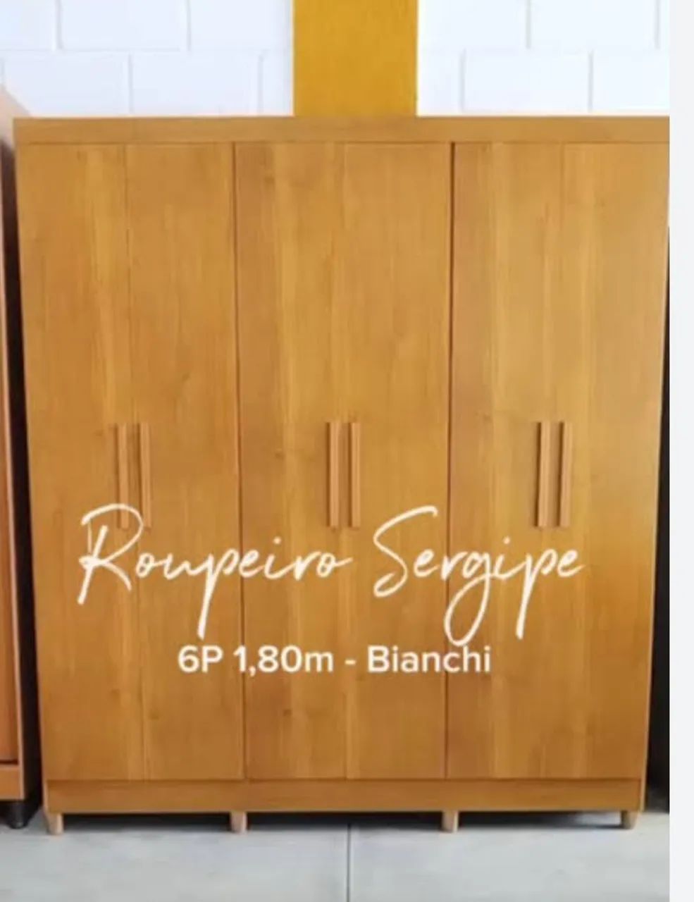 Guarda roupas roupeiro 6 portas MDF solteiro 