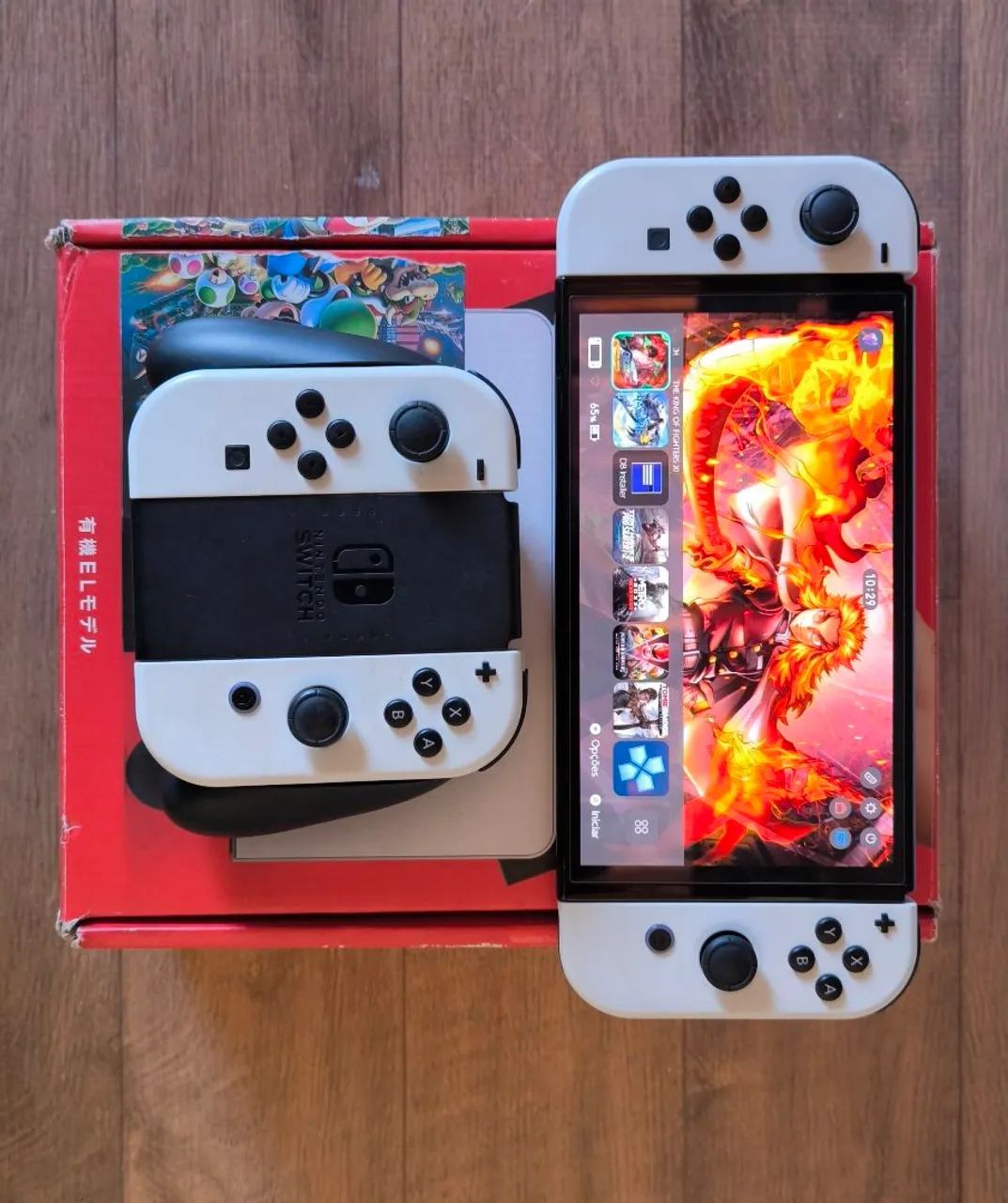 Nintendo Switch OLED Desbloqueado com 600GB com 70 jogos e  2 Controles - Foto 2