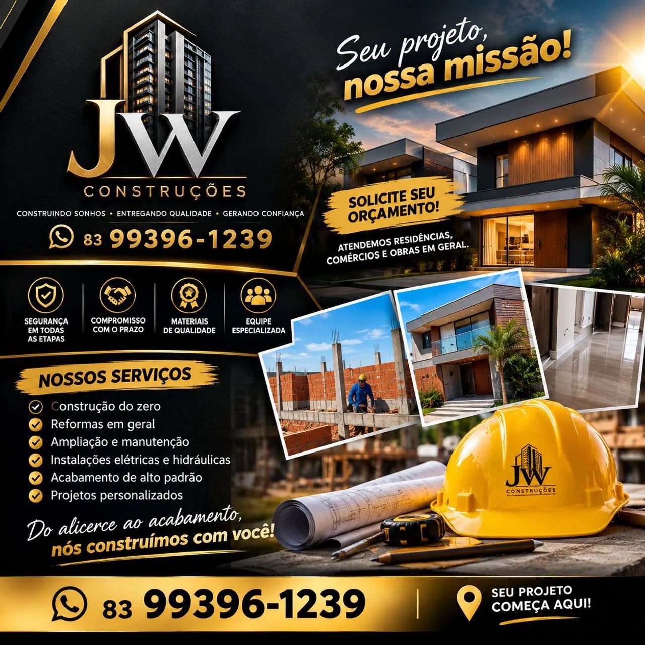 construção e reparos em geral!