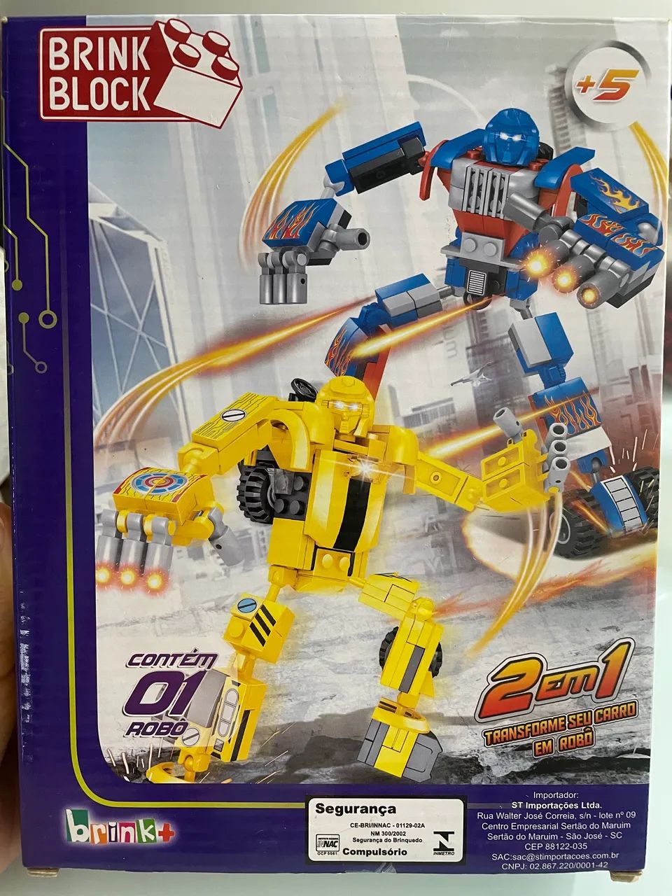 Brink Block 2 em 1 transforme seu carro em robô 