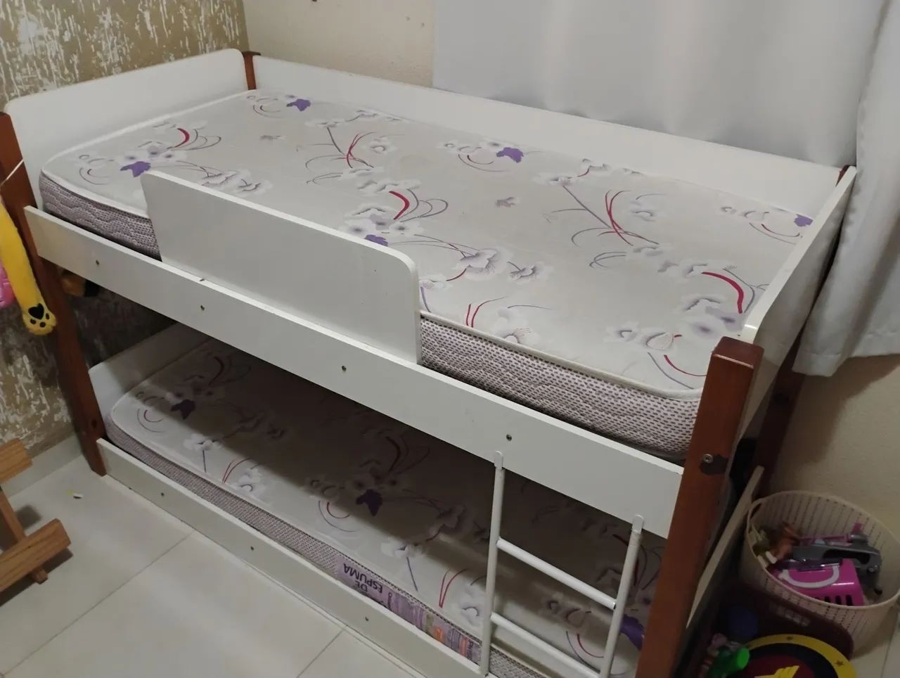 Beliche infantil com escorregador e colchão  - Foto 2