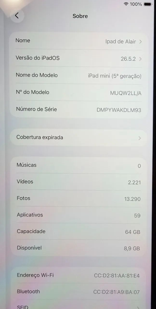 Ipad Mini 5ª Geração Wifi 64 GB Space Gray - Foto 2