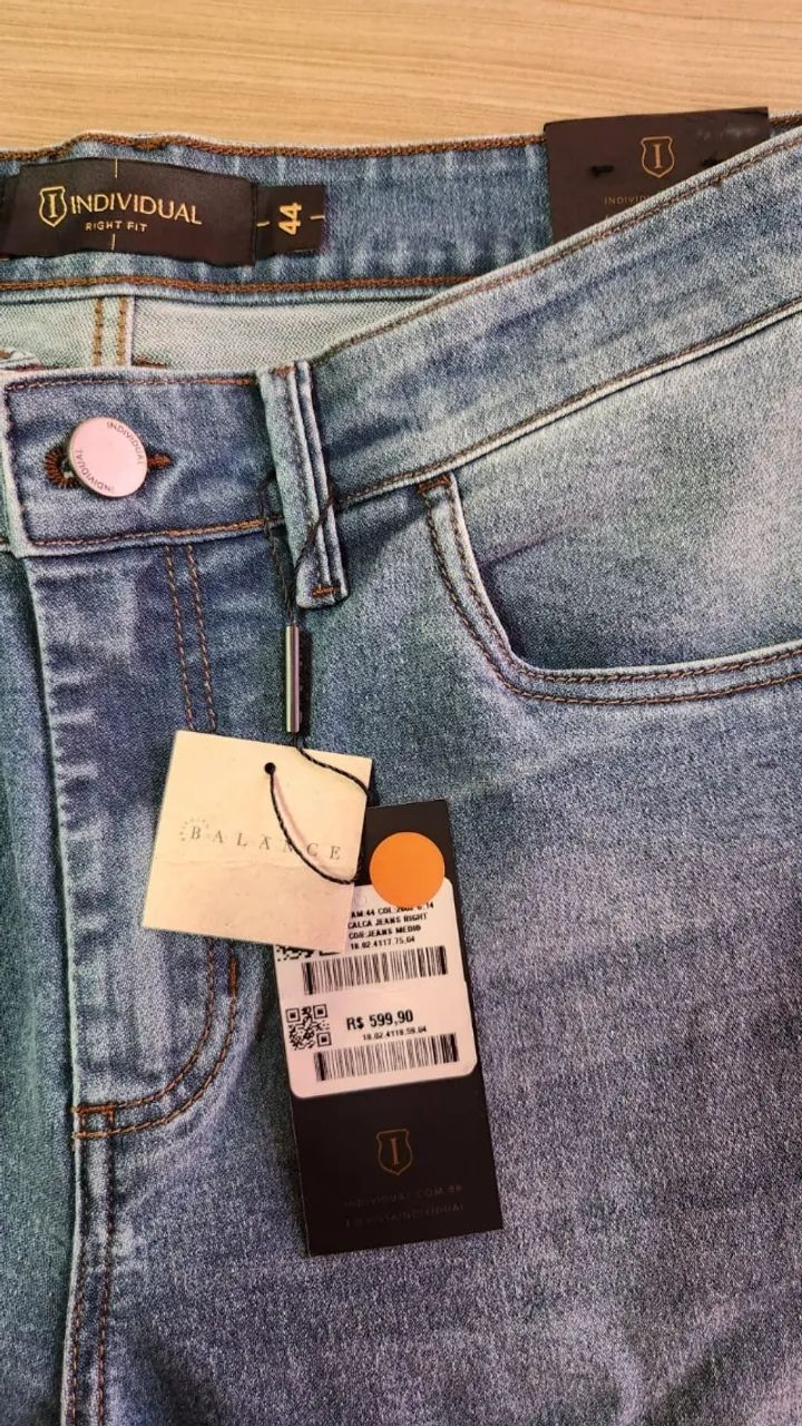 Calça Jeans INDIVIDUAL Original | 5 Pockets | BALANCE | Tam 44 - Foto 3
