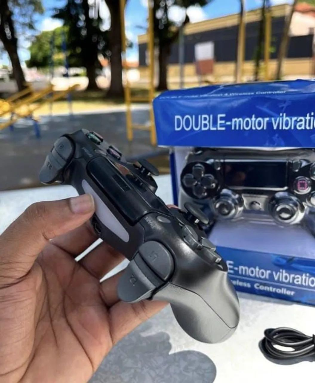 Kit 2 Controles Bluetooth Sem Fio Compatível com PS4, PC e Android - Novo - Foto 5