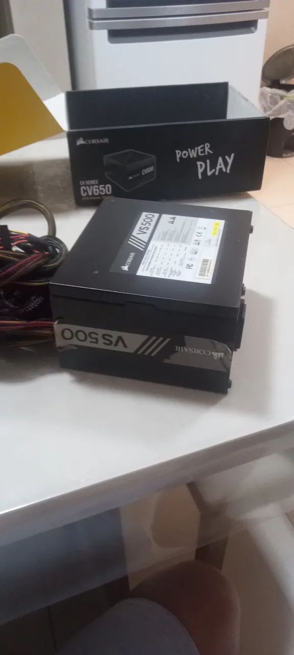 Fonte corsair vs500 com defeito 