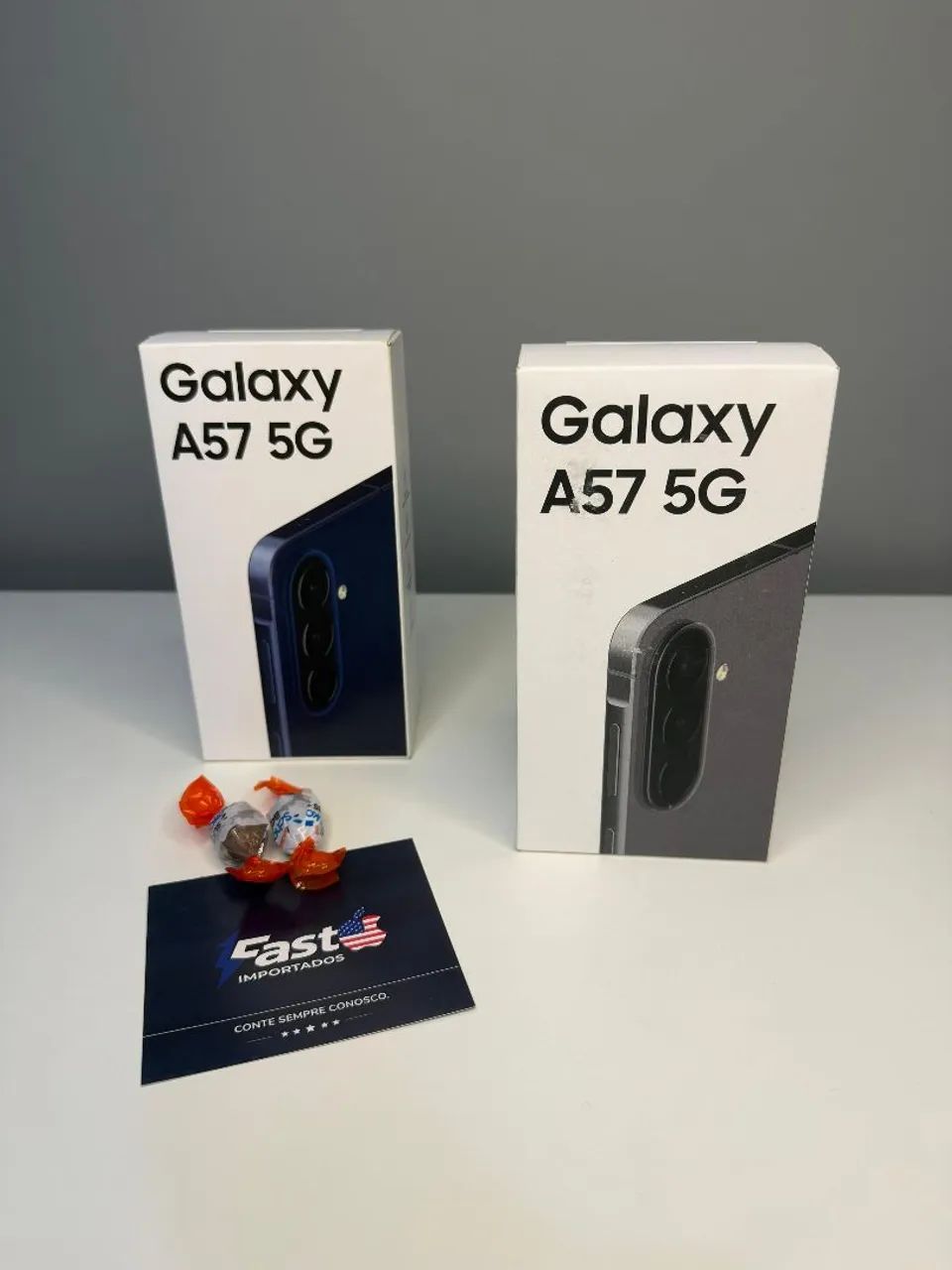 Samsung Galaxy A57 5G 256GB Azul e Cinza - LACRADO - Foto 2