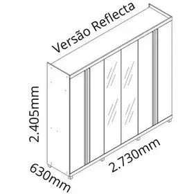 GUARDA ROUPAS A. REFLECTA - DIVIDIMOS EM ATÉ 10X SEM JUROS - Foto 5