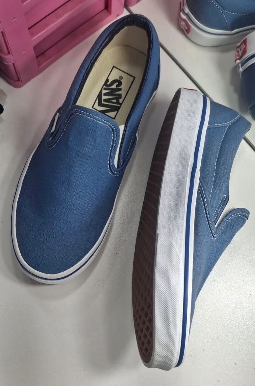 Tênis Vans Slip-On Navy Azul  - Foto 3