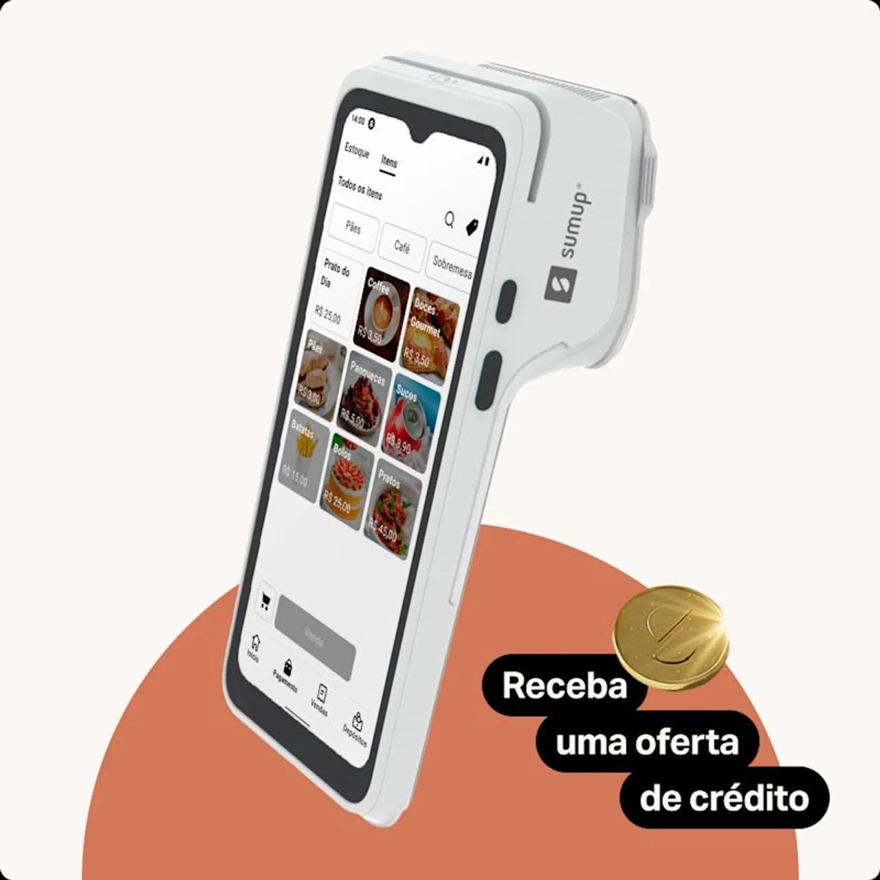 Máquina de cartão Sumup Smart - Foto 2