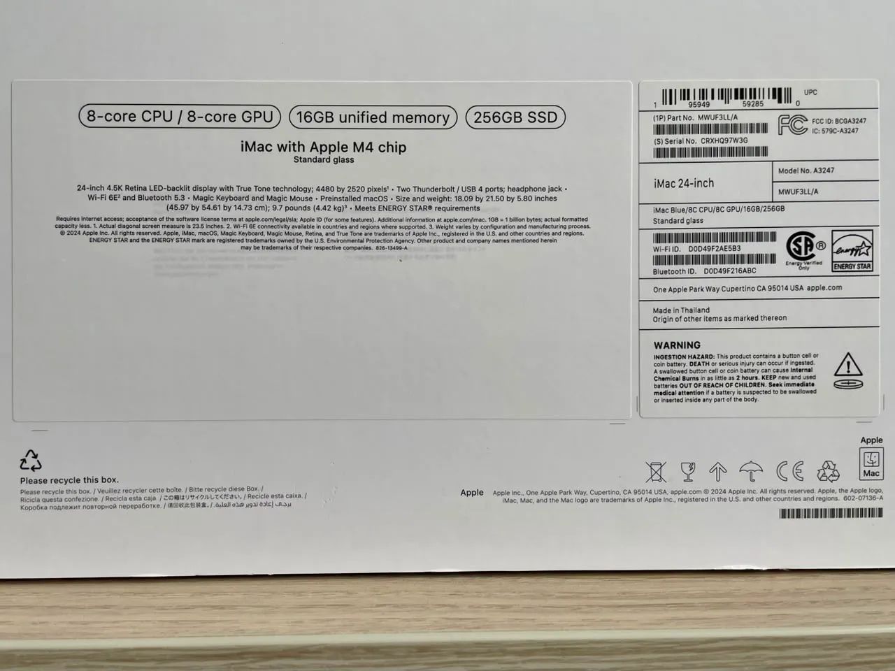iMac 24 Polegadas M4 16GB 256SSD - Novo / Lacrado  - Foto 4