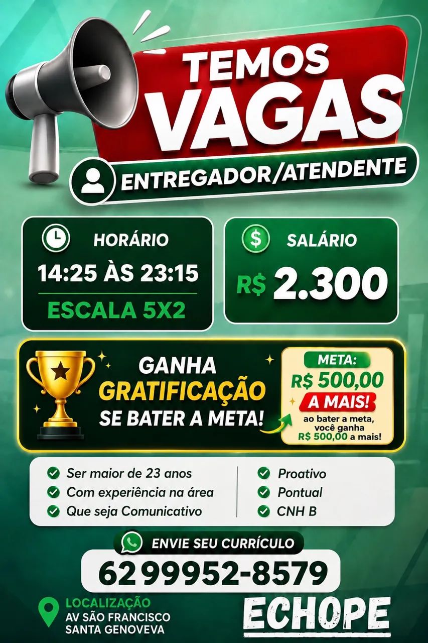 Entregador e Atendente