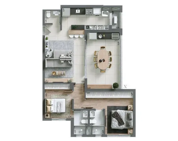 PLANTA 93m²