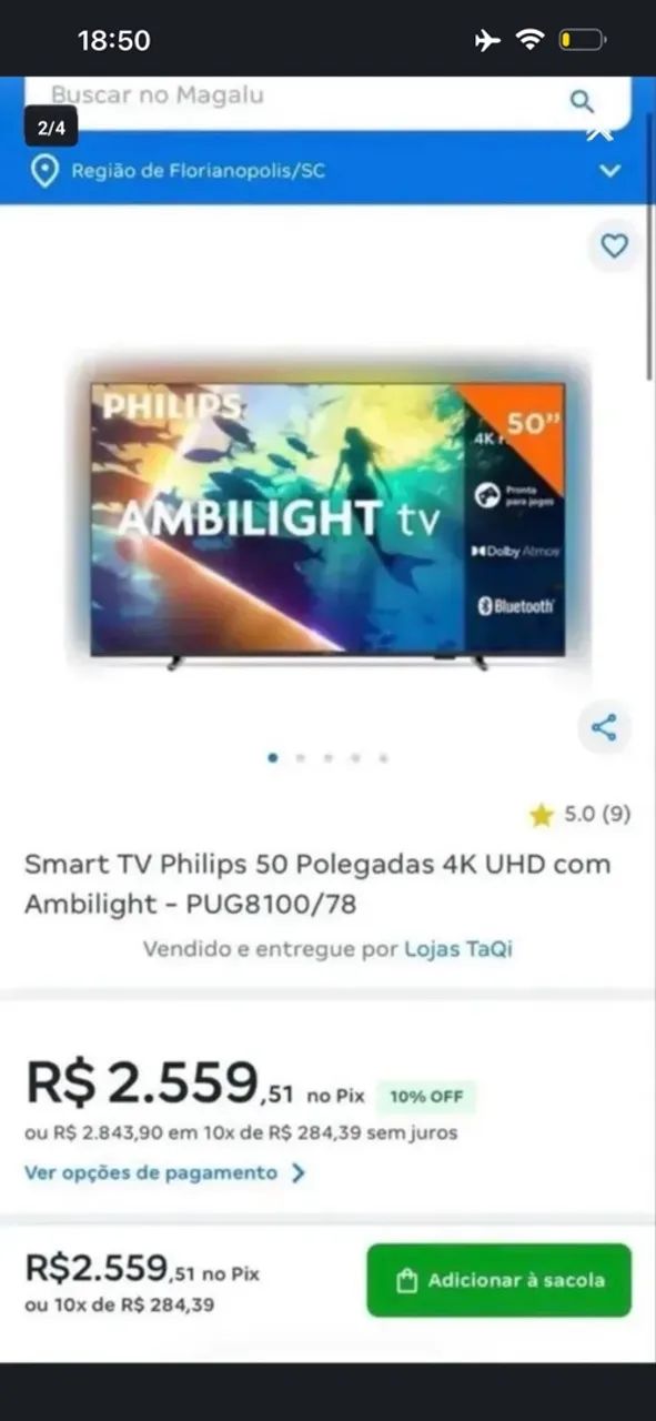 Smart TV 50? Philips Google TV - Ambilight  - Foto 4