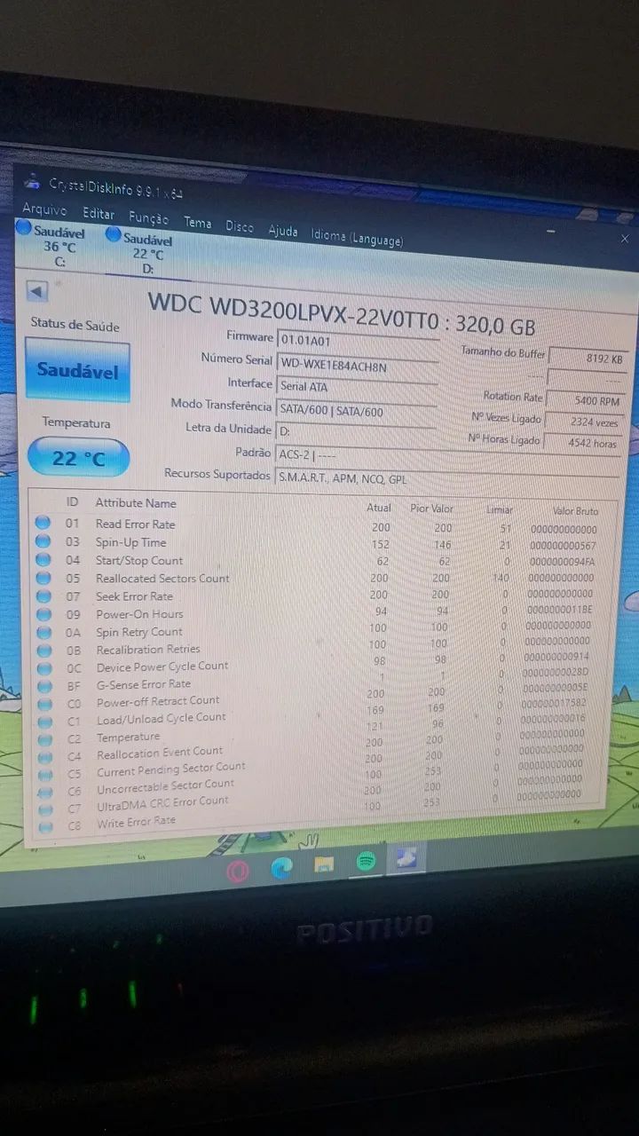 HD WD Blue 320GB - Funcionando Perfeitamente - Foto 3
