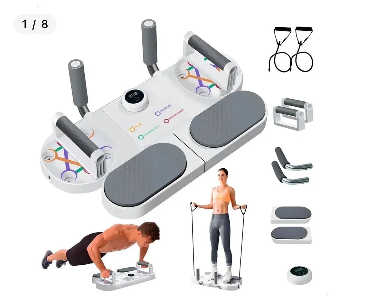 Prancha Multifuncional de Exercícios + Acessórios - NOVA - Foto 3