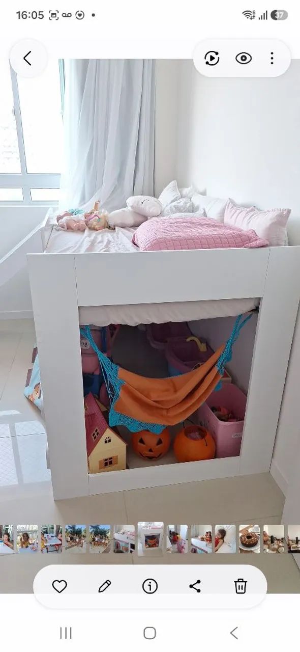 Cama infantil com escorrega. - Foto 2