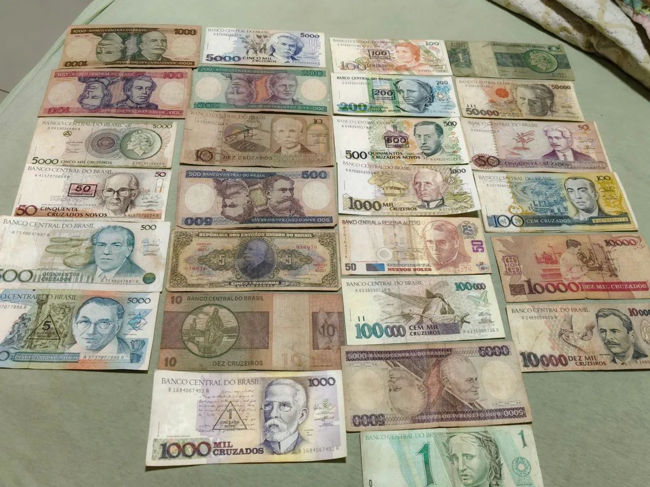 Coleção de notas antigas 