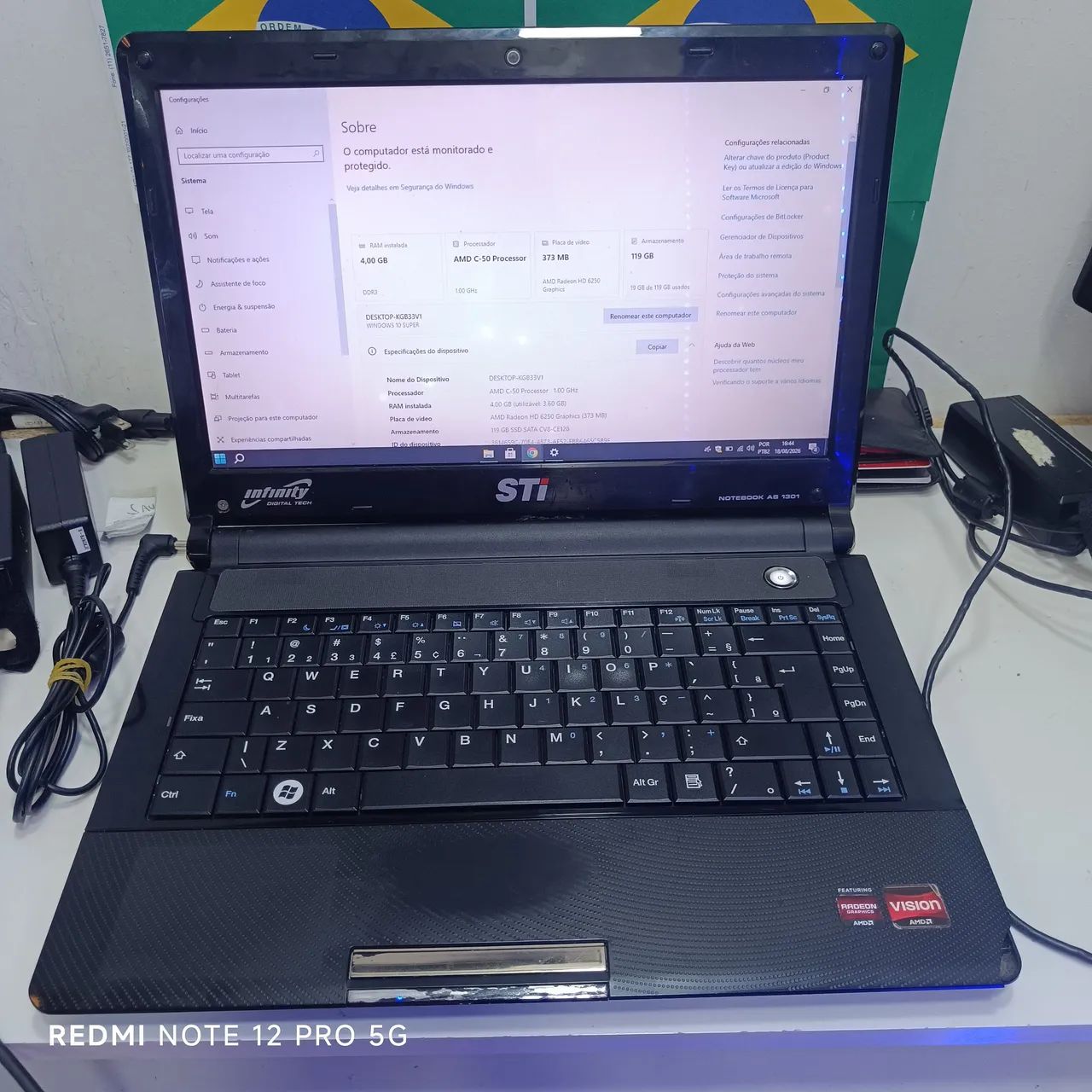 Notebook 4 GB e SSD 120 GB Windows 10