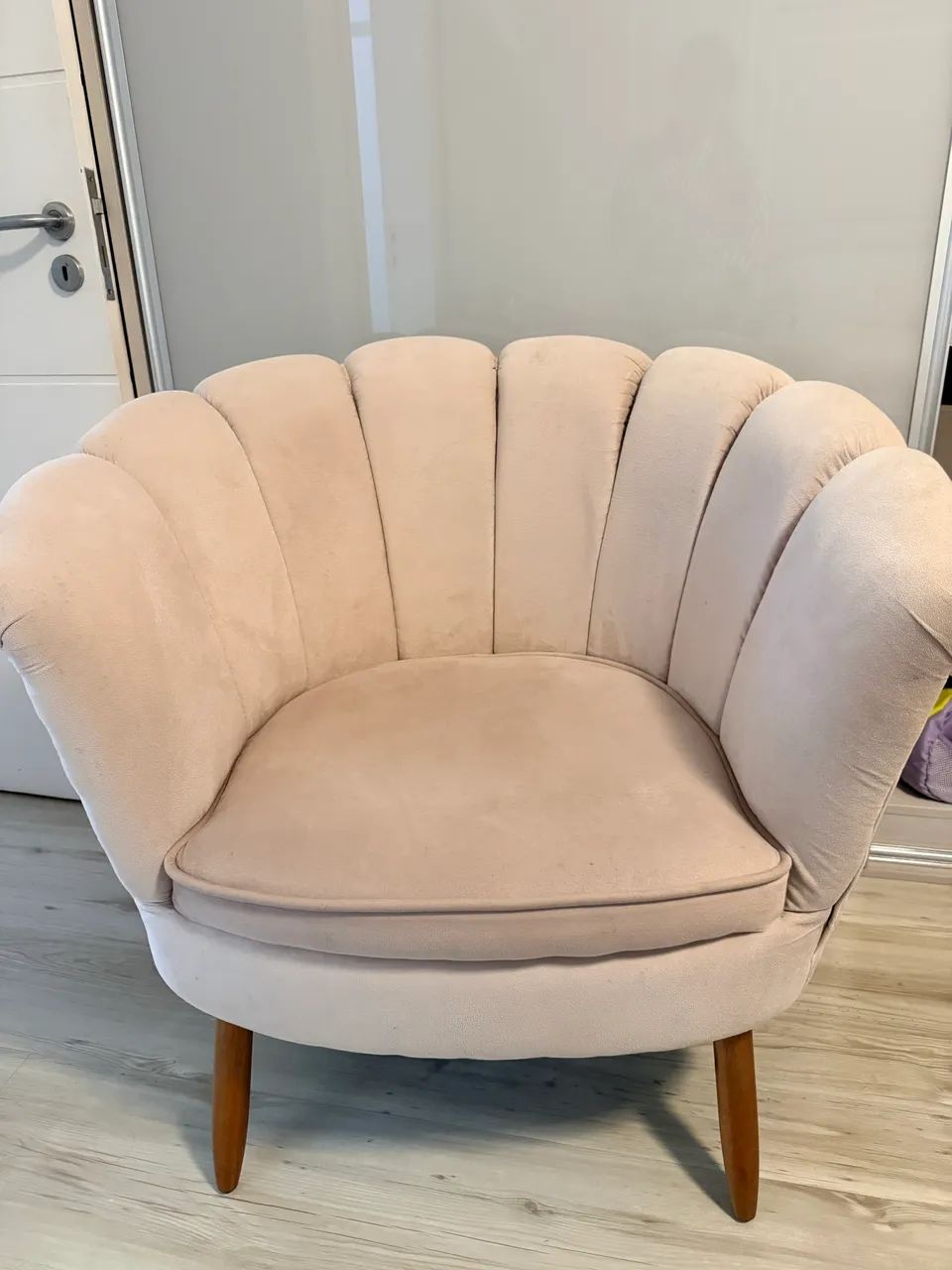 Poltrona suede rosa Nude - Foto 2