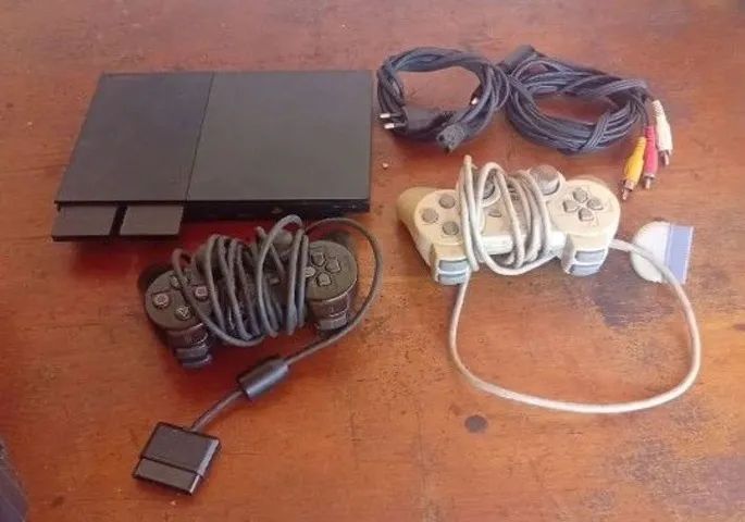 Playstation 2 slim com controle original