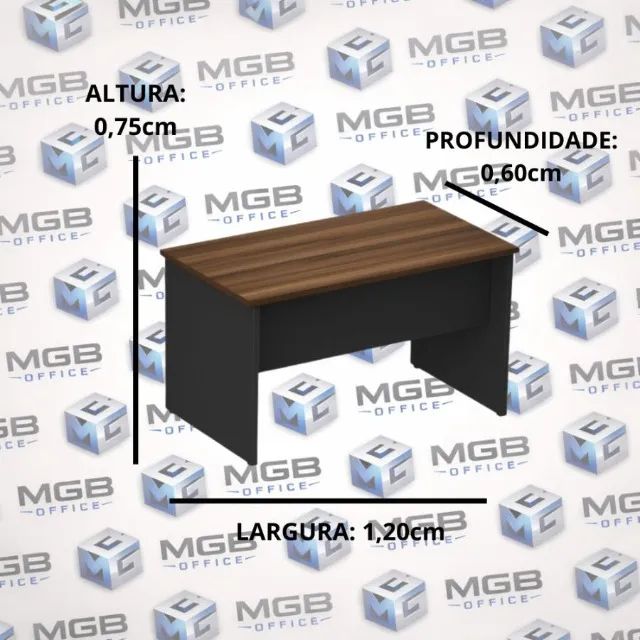 Mesa de Escritório Reta com Pé Painel - 0,75x1,20x0,60cm - (VÁRIAS CORES) ENTREAMOS!! - Foto 5