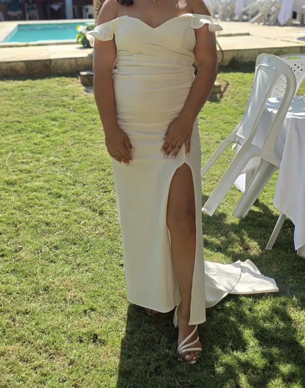 Vestido shein off White - Foto 2