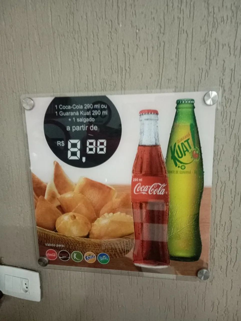 Placa Coca cola e kuat 