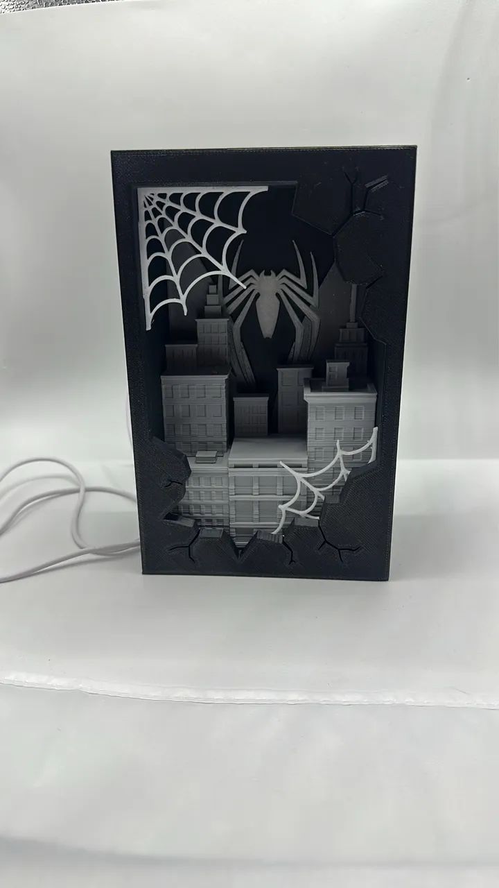 Luminária homem aranha black