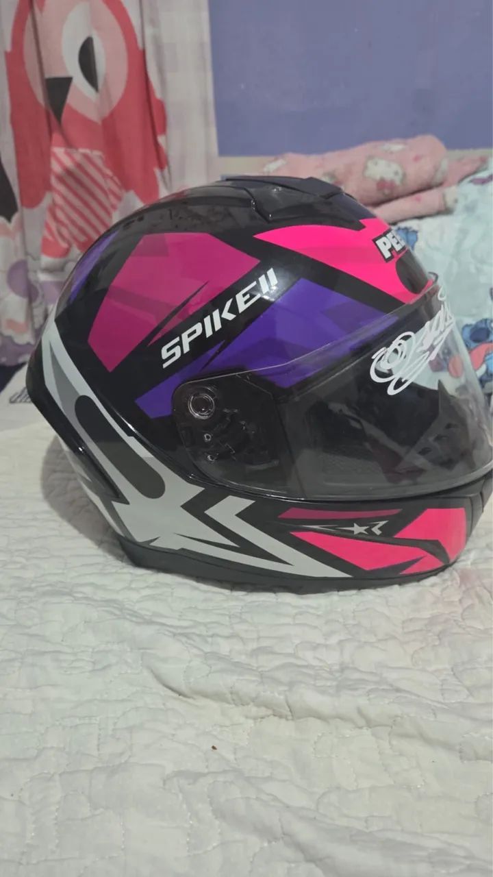 Capacete spike 2 rosa