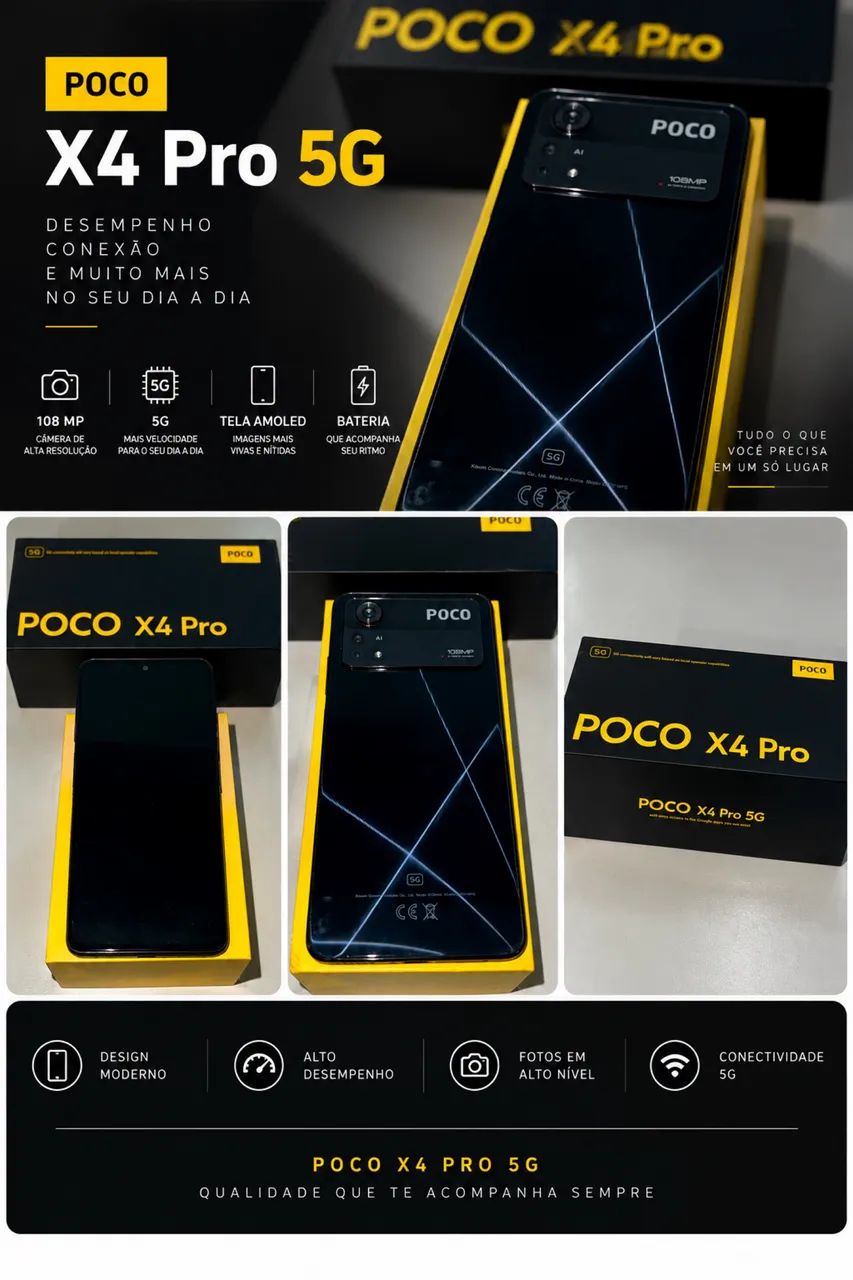 XIAOMI POÇO X4 pro 5g - 256gb - 8gb RAM