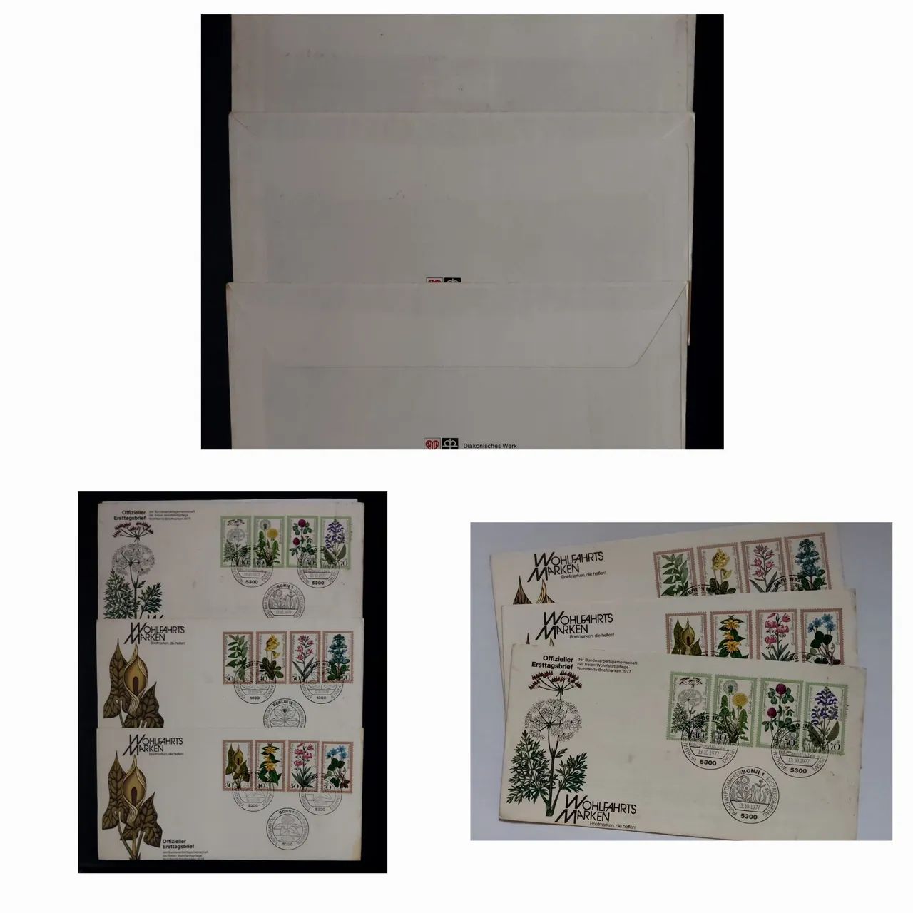 Filatélia 6 envelopes com selos variados. - Foto 2