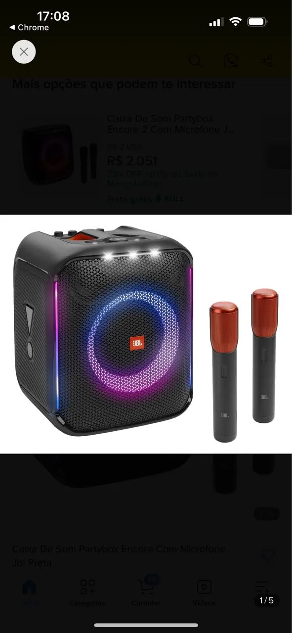 JBL encore com dois microfones  - Foto 3