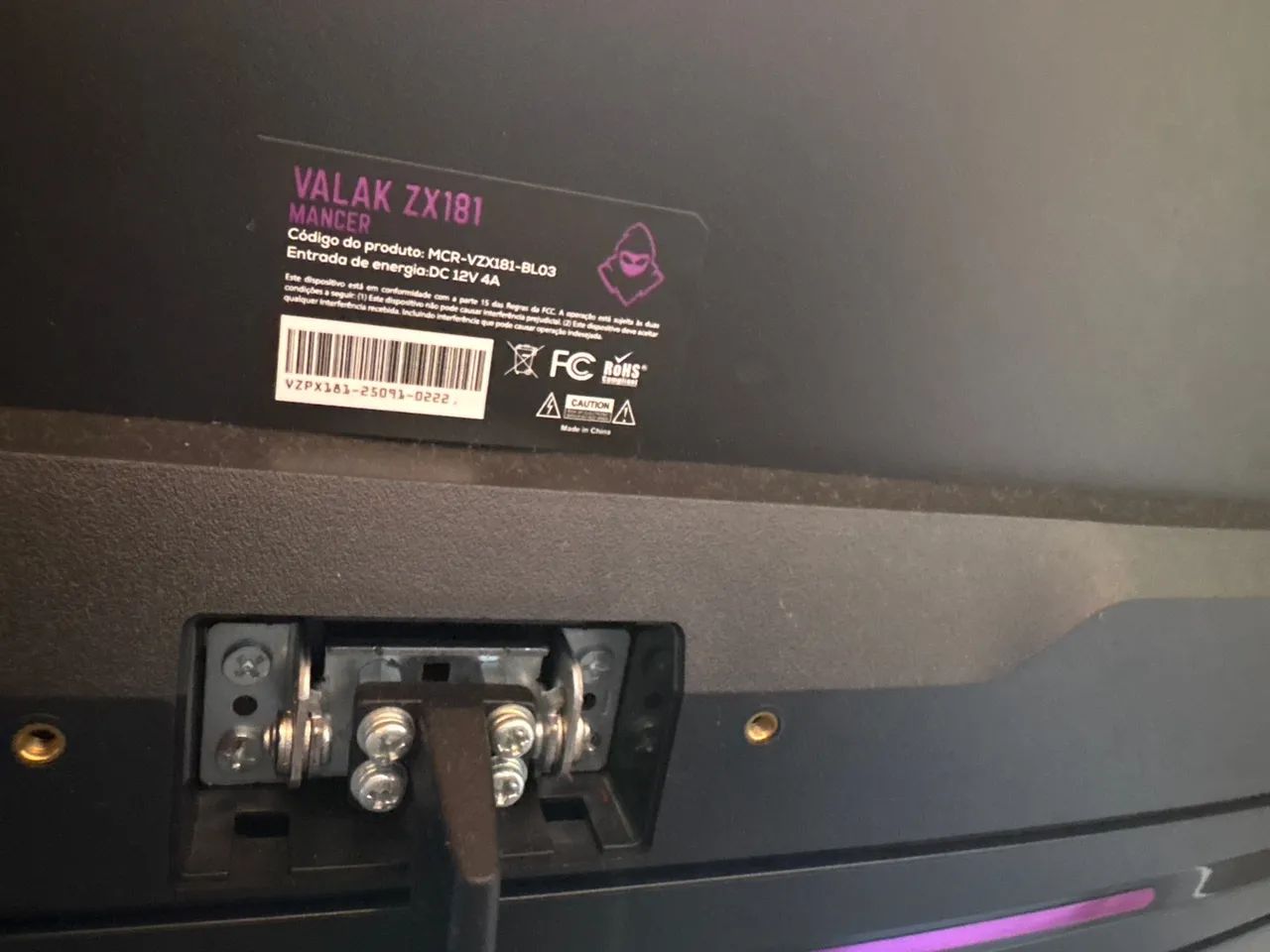 Monitor Gamer Mancer Valak ZX181 27 polegadas 180Hz - Foto 2