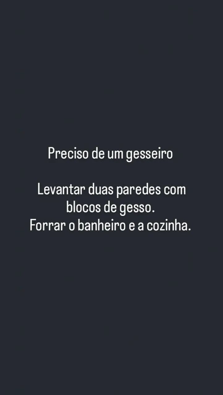 PRECISO DE UM GESSEIRO 
