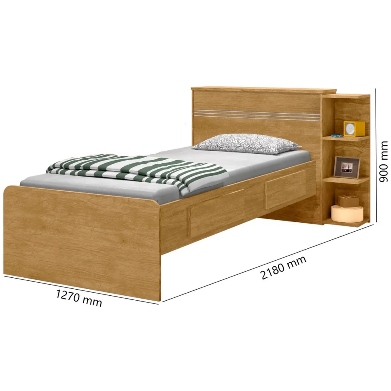 Cama solteiro com baú Jade - ENTREGA HOJE !!!  - Foto 2